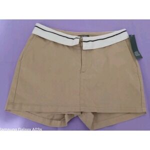 Wild Fable Size 14 With‎ Pockets & Contrasting Fold Down Waist Tan Skorts